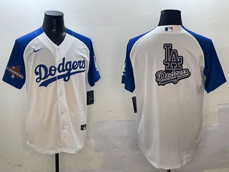 Men Los Angeles Dodgers Blank White blue Game 2025 Nike MLB Jersey style 25->los angeles dodgers->MLB Jersey